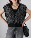 loop yarn knit vest